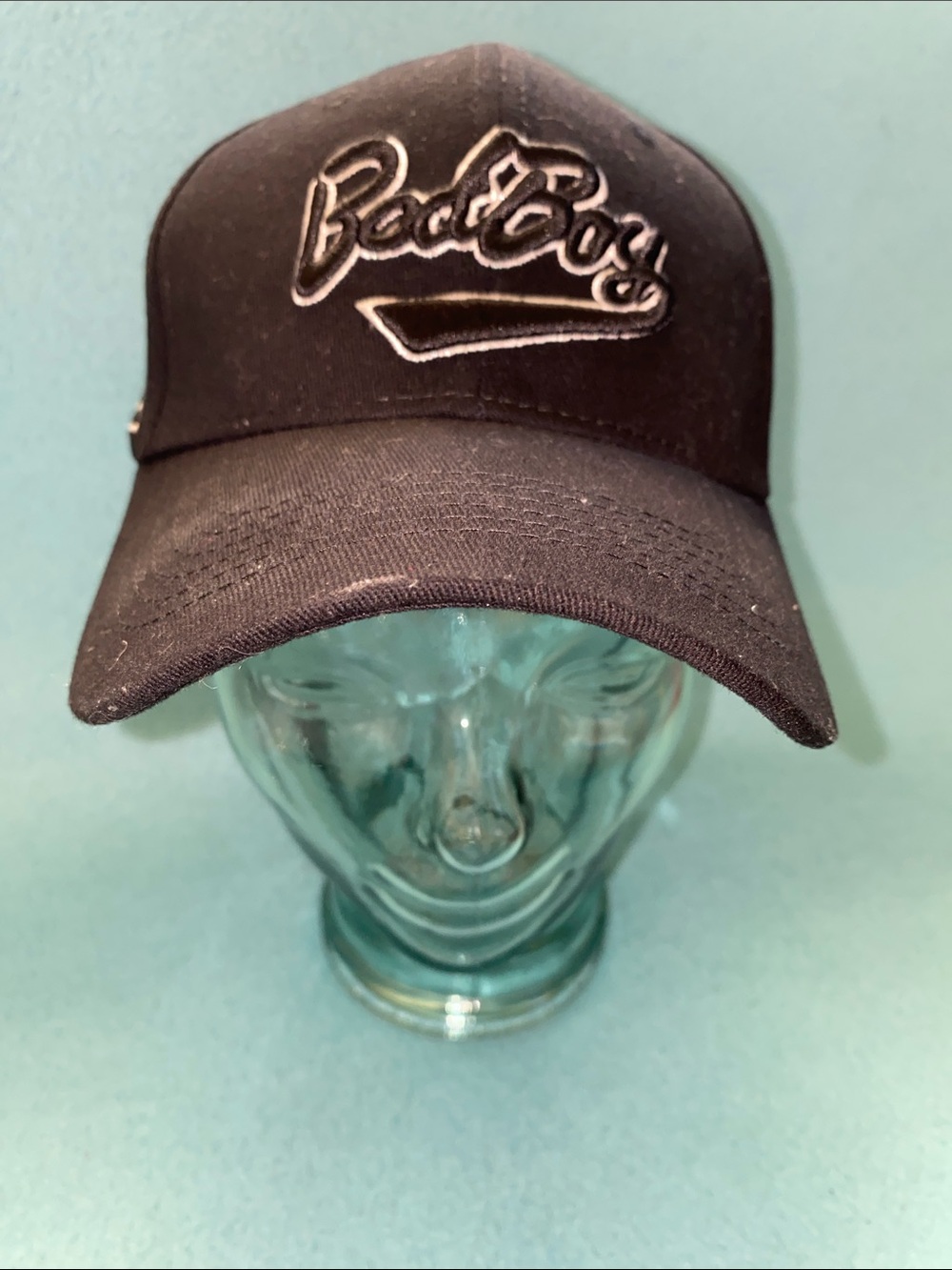 KYNKOW Bad Boy Biggie raised script logo black baseball cap streetwear size OSFA